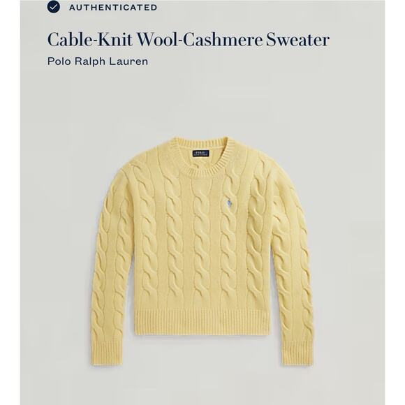 NWT Polo Ralph Lauren Pony cable-knit Cable-Knit Wool-Cashmere Sweater XL - Picture 7 of 11